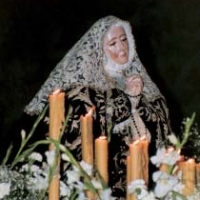 NUESTRA SEORA DE LA SOLEDAD (de luto). Talla annima S. XVII, escuela italiana