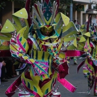 Desfile de artefactos, comparsas y entierro de la sardina