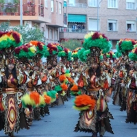 Desfile de artefactos, comparsas y entierro de la sardina