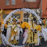 Desfile de artefactos, comparsas y entierro de la sardina