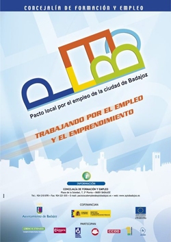Cartel Pacto local por el empleo Ciudad de Badajoz