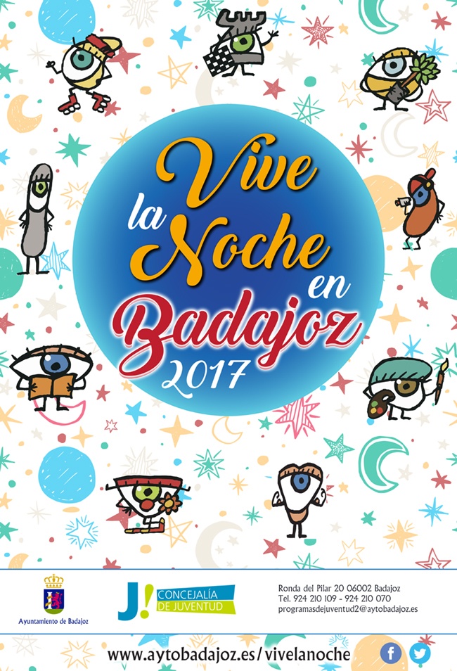 Programa Vive la noche en Badajoz 2017.