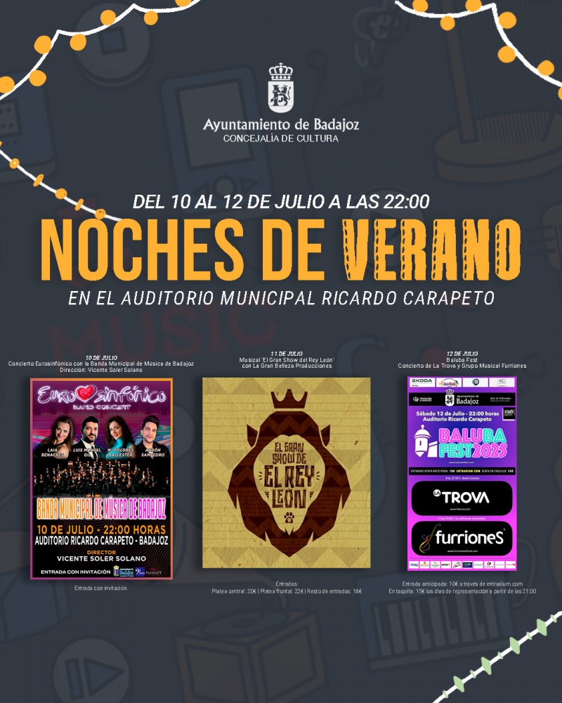 Noches de Verano en el Auditorio Ricardo Carapeto