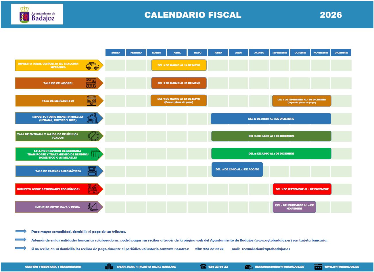 Calendario Fiscal 2026