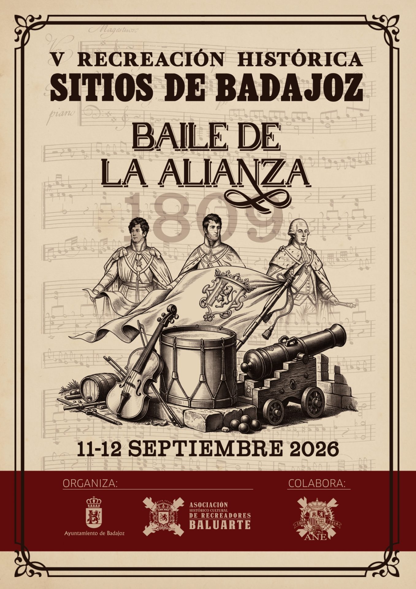 CARTEL Recreaci�n Hist�rica Los Sitios de Badajoz