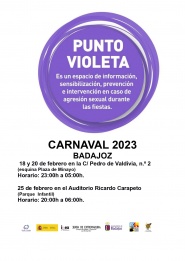 Punto Violeta para prevenir la violencia sexual en Carnaval