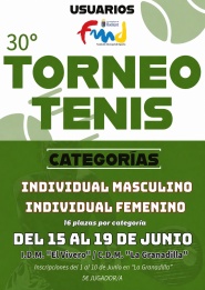 TORNEO DE TENIS "USUARIOS FMD" 2026
