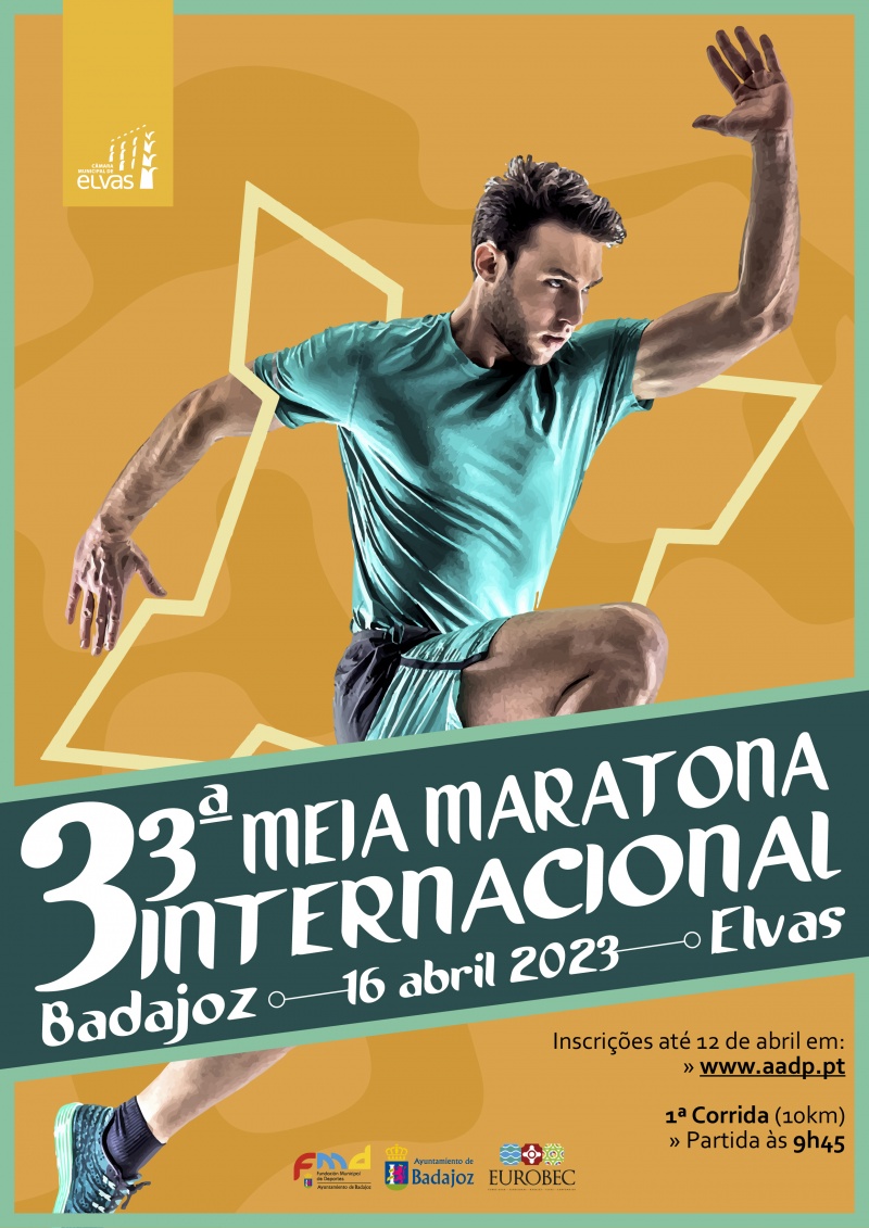 CARTEL 33 MEIA MARATONA INTERNACIONAL BADAJOZ-ELVAS